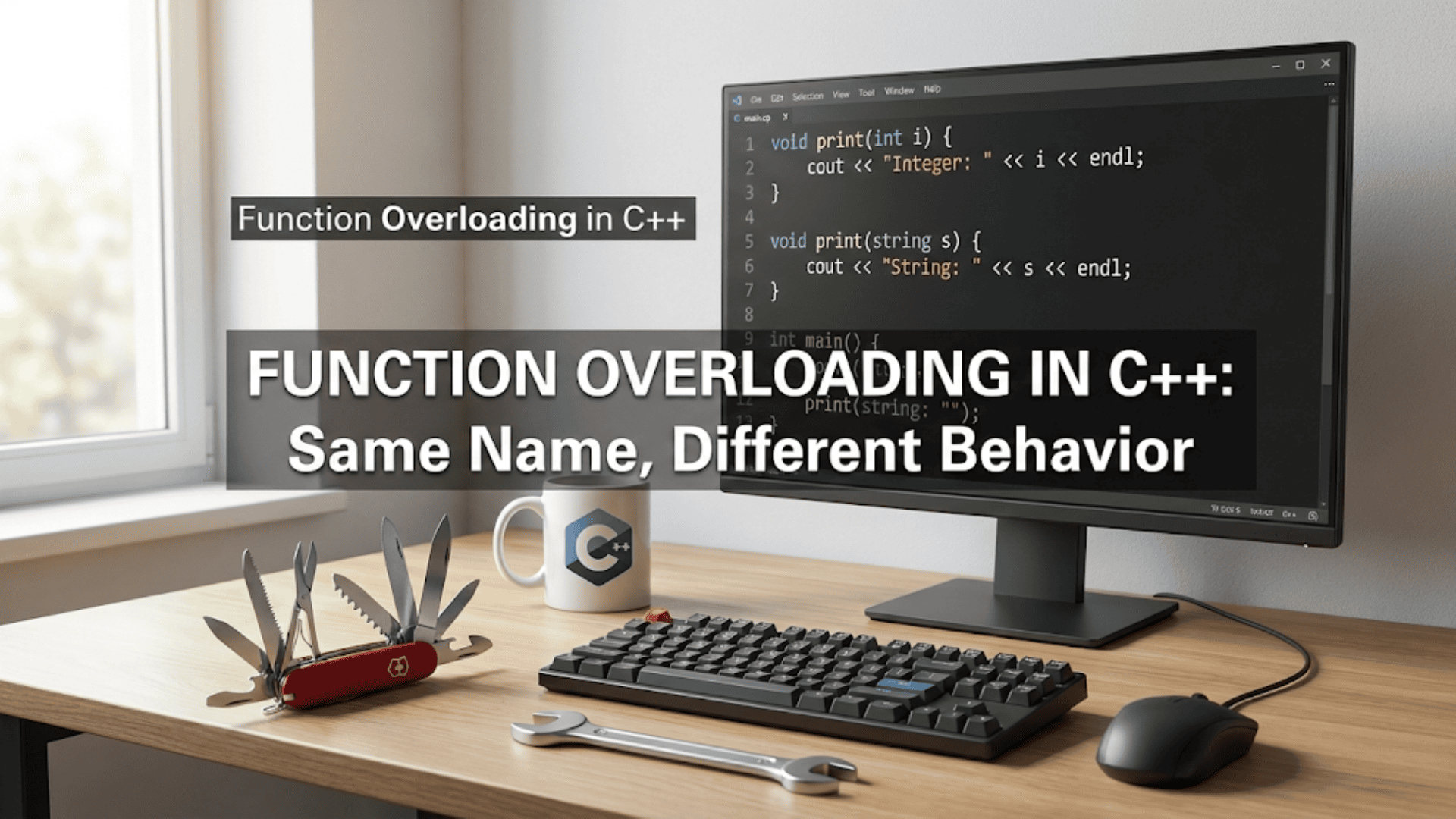 Function Overloading in C++: Same Name, Different Behavior