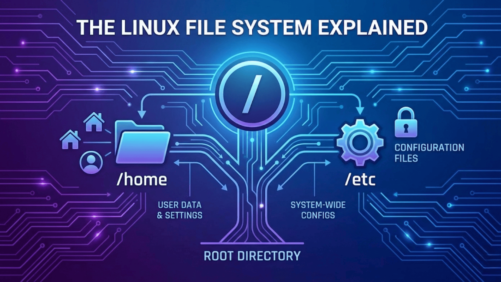 The Linux File System Explained: Understanding /, /home, and /etc